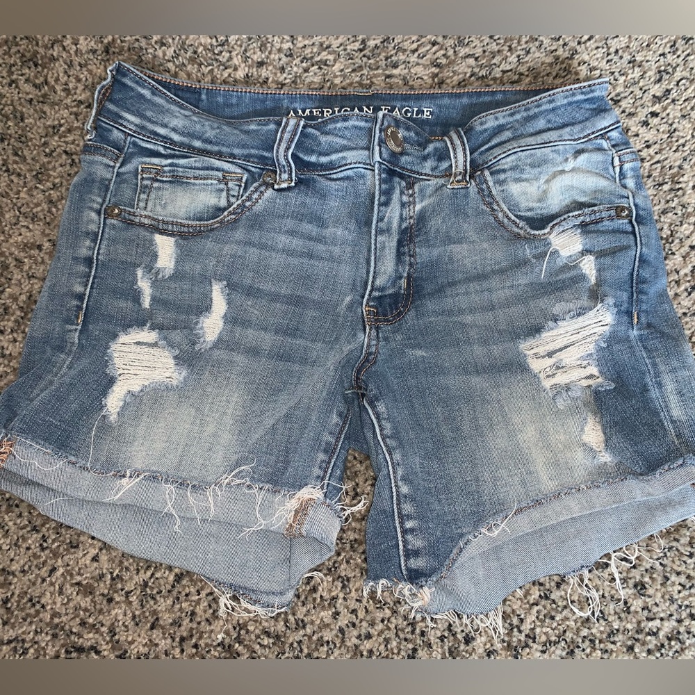 Light Wash American Eagle Denim Shorts